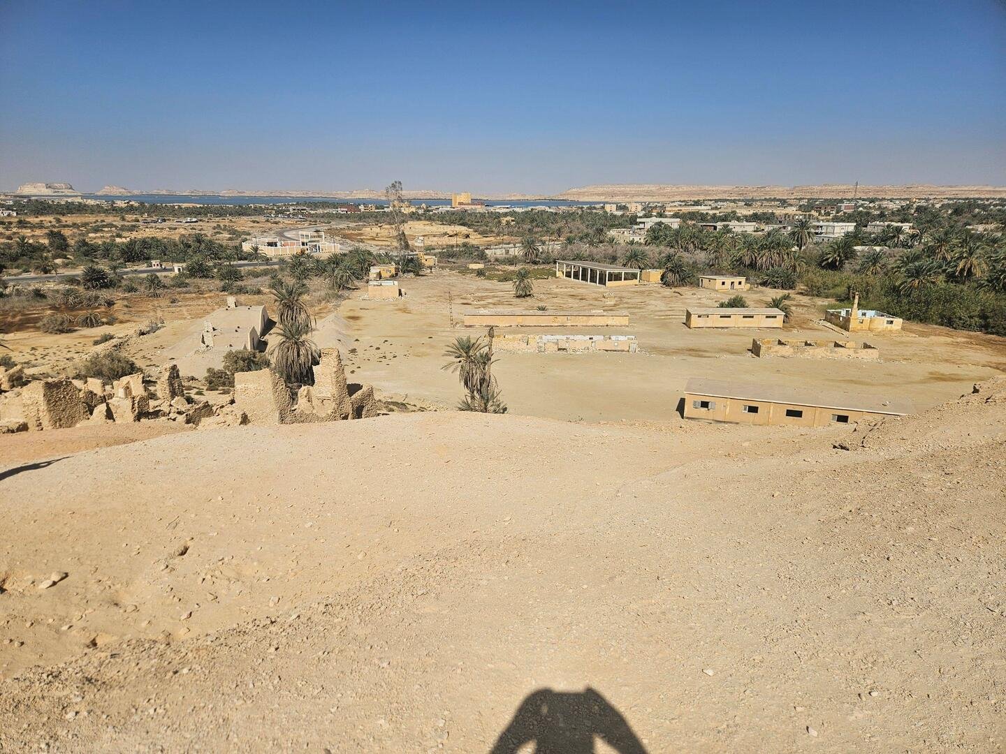 Overlooking the old LRDG Siwa HQ, with the Oasis in the background