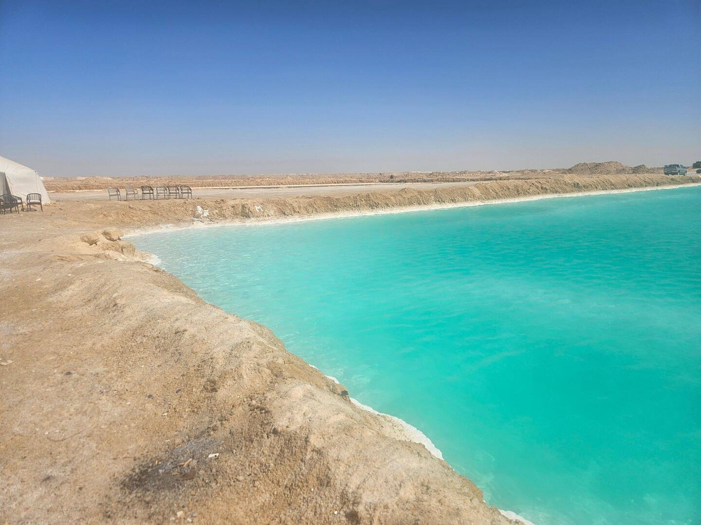 A salt lake near Siwa Oasis