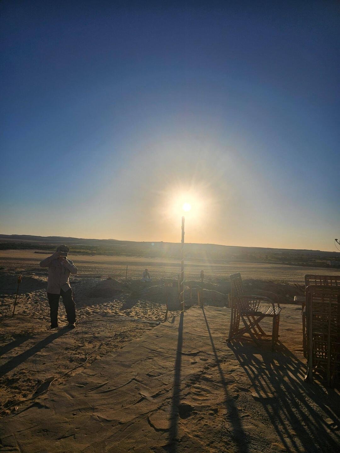 Sunset in the desert near Siwa