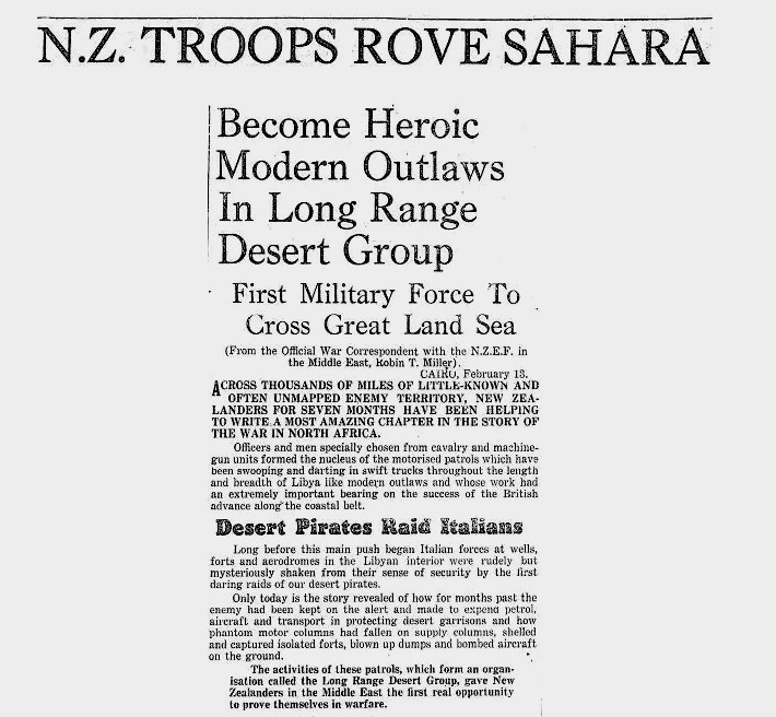 N.Z. Troops Rove Sahara &mdash; Northern Advocate, 15 February 1941